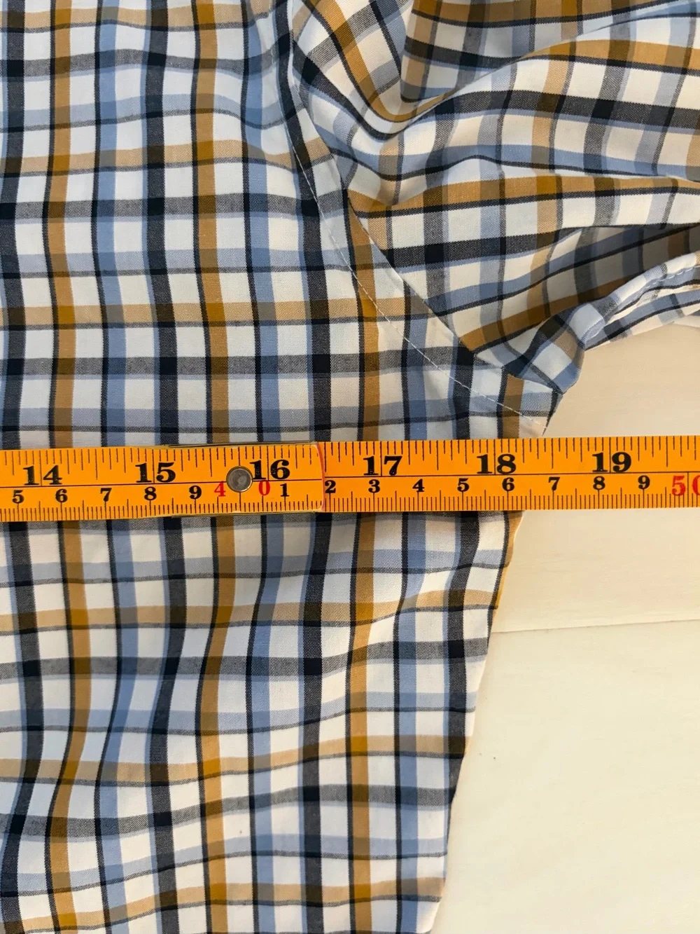 Banana Republic Athletic Fit Dress Shirt Blue White Tan Button-Up Cotton XS
